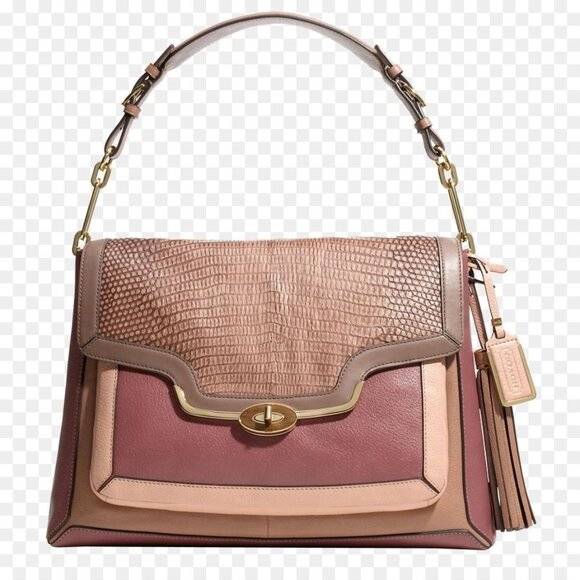 COACH 2013 Madison Pinnacle Pink Exotic Lizard Nubuck Leather Flap Legacy Bag - Picture 1 of 15
